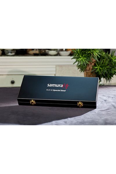 Samura Set of 3 Samura MO-V knives, vegetable, universal, chef, AUS 8, HRC 58