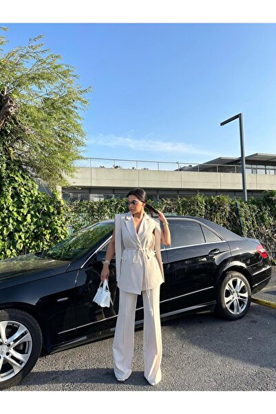 STMT BUTİK Oversize Bağlamalı Blazer Ceket & Yüksek Bel Pantolon Takım – Takım Elbise Şıklığı