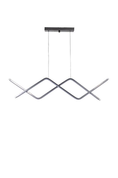 Modavize Victoria Modern Tasarım Yatak Odası - Salon - Mutfak Yemek Masası Gri Renk Beyaz Ledli 2 Li Avize