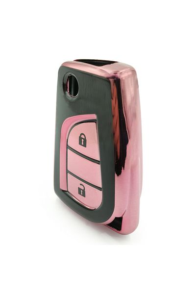 Toyota Hilux 2023 2 Button Remote Key Fob Tpu Case Pink, Car Key Cover, 1 Piece, Durable Protection