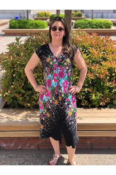 BAKTAGÖR Short Sleeve Bohemian Dress (Tril Tril)