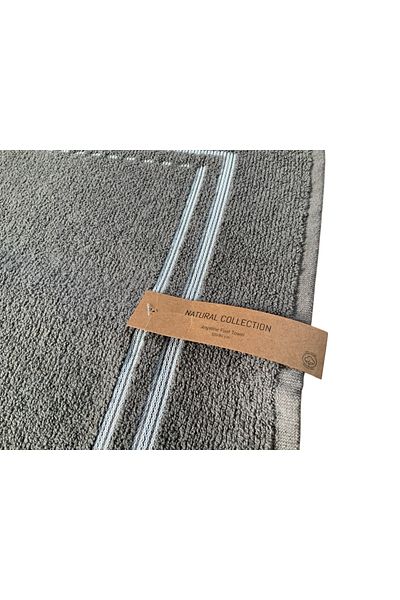 Madame Coco Angeline Non-Slip Sole Cotton Foot Towel Anthracite 50X80 cm Natural Collection
