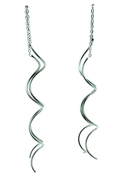 Takı Dükkanı Dangle Spiral Steel Earrings bck27