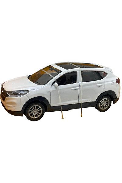 JPT Metal model Hyundai Tucson replica white 1:32 sound and lights