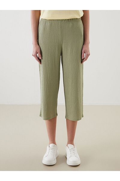 LC Waikiki Textured Women's Capri with Elastic Waist