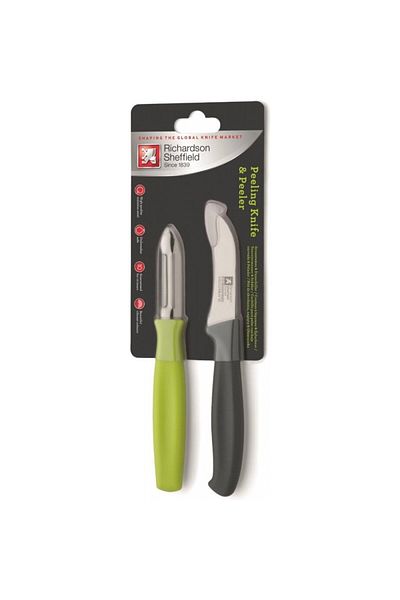 RICHARDSON SHEFFİELD Richardson Sheffield vegetable peeler and knife set, stainless steel blade, plastic handle