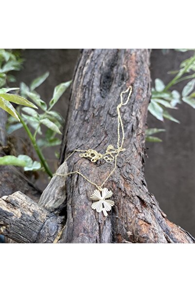 DİLEK KUYUMCULUK Altın yonca kolye