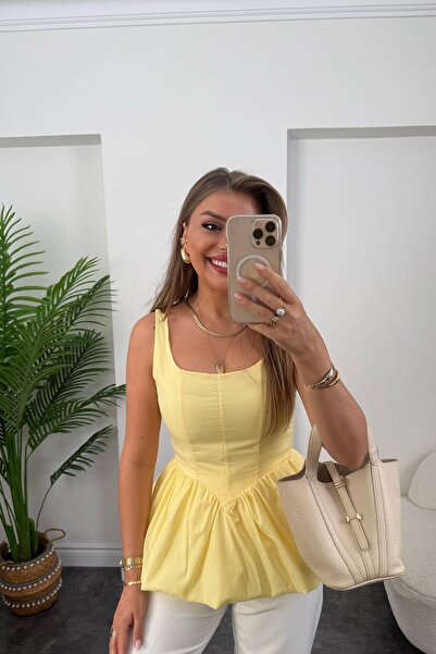 HARMONY GLOBAL Μπλούζα σε σχήμα κορσέ με υφασμάτινη φούστα μπαλόνι Mint Poplin – Φερμουάρ και ολόσωμη εφαρμογή