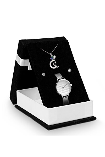 Cello Accessory Kadife Kutulu Özel Tasarım Zirkon Taşlı Ayda Balonlu Kız Koly...