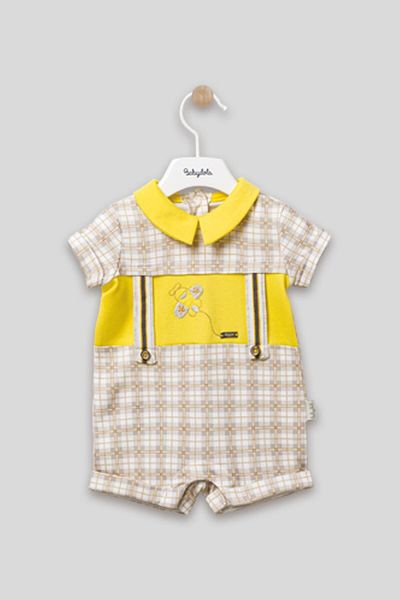 Babydola Helicopter Printed Button Detailed Holiday Unisex Jumpsuit 12701