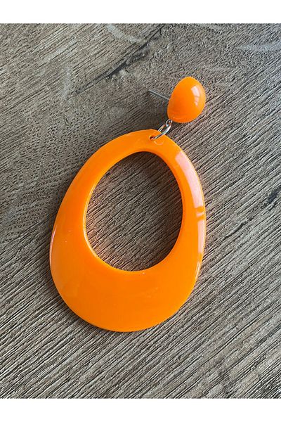 Büyük Hanım Bohemian Style Acrylic Modern Orange Earrings