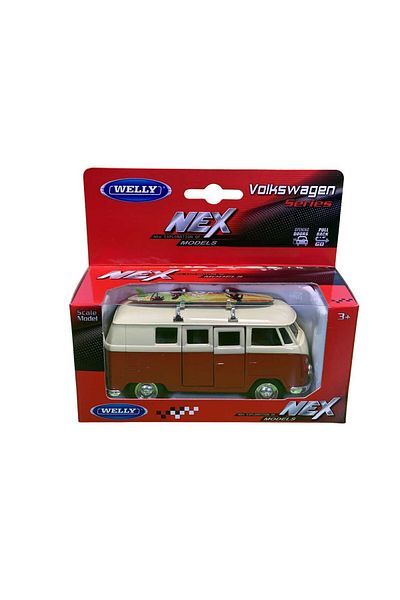 JPT Model Volkswagen bus surf board, red white 1:43