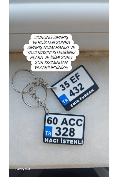 Genel Markalar Motorsiklet Kişiye Özel Isimli Motor Plakalik Anahtarlık - Hed...