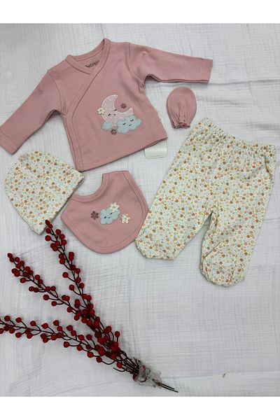 Bebitof Cute Aybalam 5 Piece Boxed (Newborn) Hospital Outfit Set