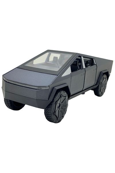 JPT Tesla Cybertruck dark gray metal model 1:32 with sounds, lights and spring