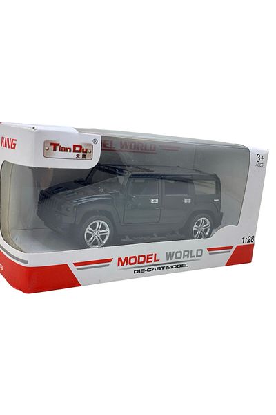 JPT Black Hummer metal model with sound and lights 1:28