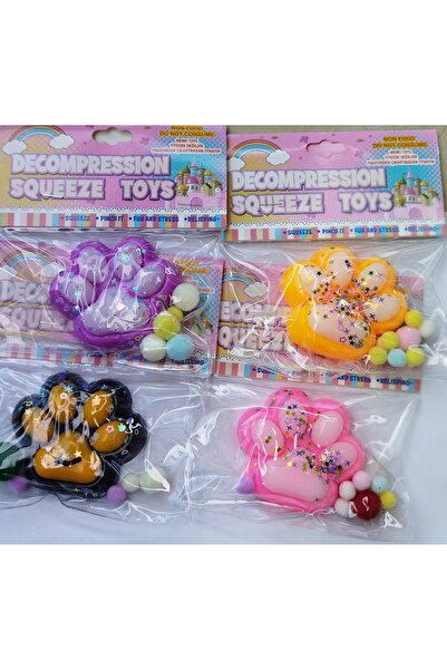 ELAS HOME Kedi Pati Squishy _Sukuşi Mor Pençe