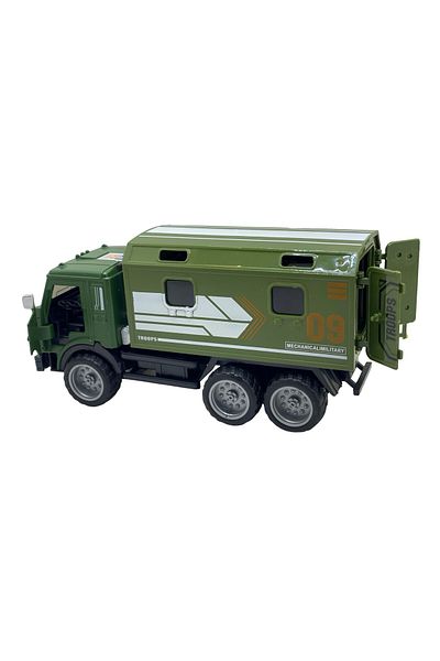 JPT Military truck model with plastic dump truck and metal head, realistic model, 1:32
