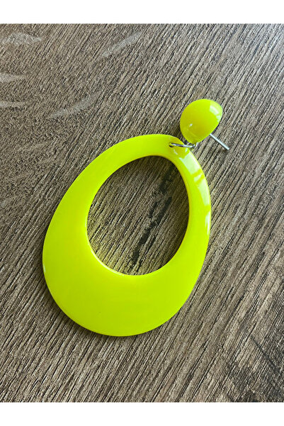 Büyük Hanım Bohem Tarz Akrilik Modern Sarı Küpe