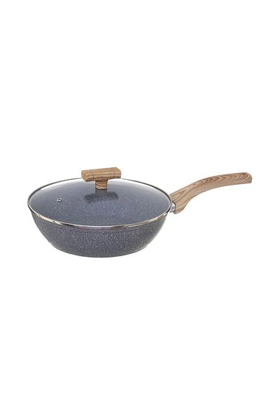 Secret de Gourmet Wok Forge, granite, 24 x 11.5 cm, induction, with lid