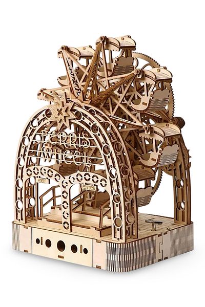 ALGWOOD Wooden Ferris Wheel Model 206 Pieces - Laser Cut Mechanical 3D Wooden Hobby Puzzle Kit