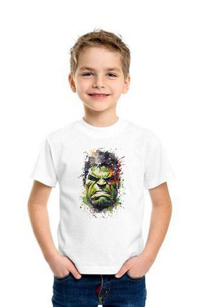 makiteks Bumbac pieptănat Fată Băiat Copii Tricou imprimat unisex Tricou 5 6 7 8 9 10 11 12 13 14 ani