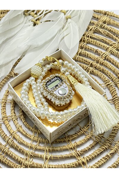 Deniz Elmasları Hediyelik Taşlı Zikirmatik Ve Tesbih Seti Kutulu