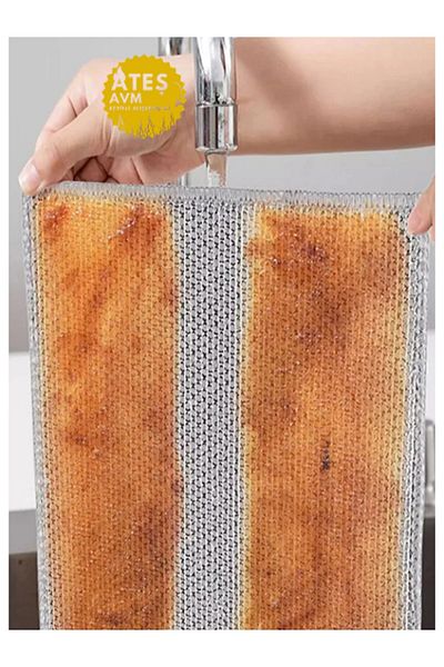 Euro Pink 15Pcs Highqual Multi-Purpose Inox Wire Cleaning Cloth Non-Scratch Dishcloth Single Layer Tough Dirt Cloth
