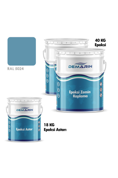 Demarin Epoksi zemin kaplama set (40 kg epoksi + 18 kg astar)