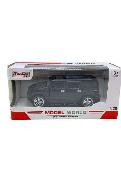 JPT Black Hummer metal model with sound and lights 1:28
