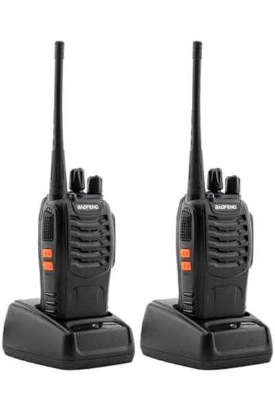 BAOFENG (Pack of 2) Analog 5W UHF Decoding Interphone 16-Channel Handheld Two-Way Walkie Talkie Radio