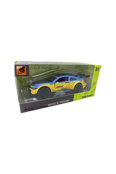 JPT Bmw M3 Competition blue yellow metal replica model 1:38 scale