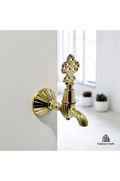 İSAOĞLU YAPI Kurna Bath Faucet Ottoman Faucet Brass Material Gold