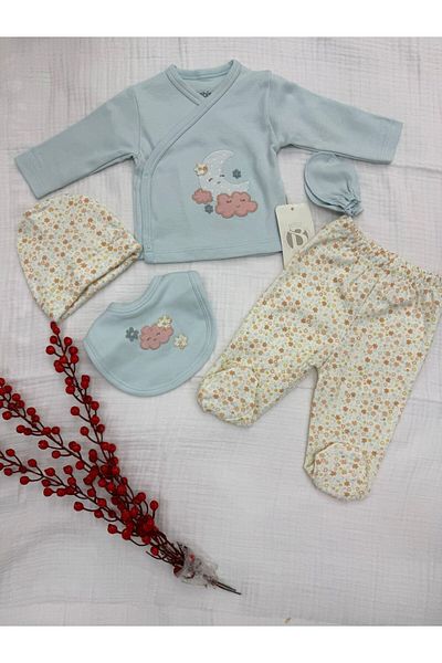Bebitof Cute Aybalam 5 Piece Boxed (Newborn) Hospital Outfit Set