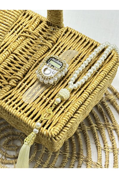 Deniz Elmasları Hediyelik Taşlı Zikirmatik Ve Tesbih Seti Kutulu