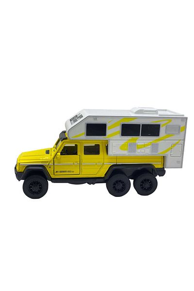 JPT Mercedes Camper Off-Road Brabus Model, 1:32 Scale, with Interactive Functions, Yellow Color