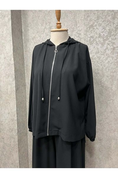 Beray 25Y70041 Suit Tunic Trousers Hooded Zippered Black