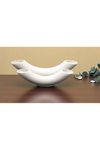 TTSERAMİK Viking Vazo – Çini Bisküvi | 26 cm & 34 cm Tekli ve İkili Set Seçenekleri