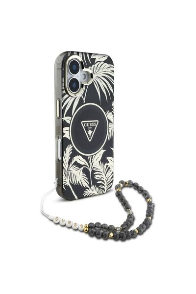 REDz Accessories Θήκη Guess για iPhone 16 με καλώδιο Pearl, MagSafe, GUHMP16S...