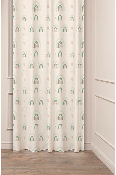 GREENDECOR ستارة خلفية كريمية لغرفة الأطفال بتصميم بوهيمي باستيل من Rainbow S...
