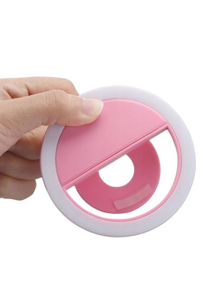 REDz Accessories Led Ring Light For Selfie/video/live, Phone Clip, Rk-12, Pink