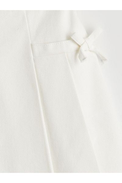 LC Waikiki Elastic Waist Bow Detailed Girl's Jean Skirt