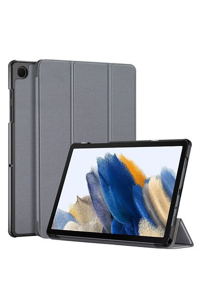 REDz Accessories Shockproof Protective Case For Samsung Galaxy Tab A9, Leather Look, Foldable, Gray
