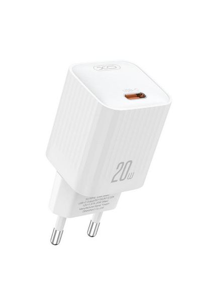 REDz Accessories Adaptor de priză UE Xo-l146, port Type-C, încărcare rapidă, putere 20w, alb
