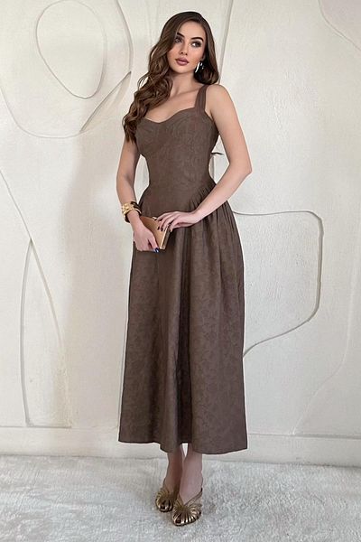 Elbee Fashion Woman Flared Dress with Chest Handles