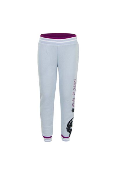 Frozen Pantaloni trening fete, polar, bleu, 128 cm, Real Power, Frozen, Disney