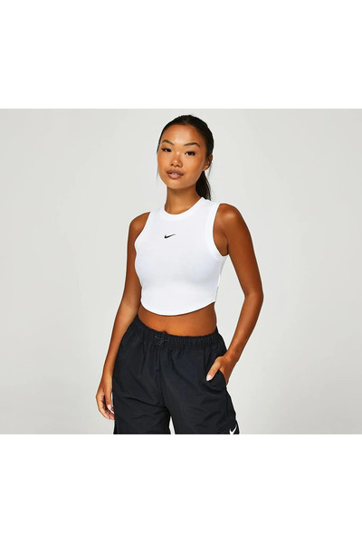 Nike Sportswear Chill Knit Tight Cropped Ribana Atlet (GENİŞ KALIP)
