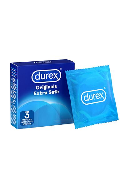 Durex Durex Originals Extra Safe Condoms, Extra Protection and Comfort, 3 Pieces