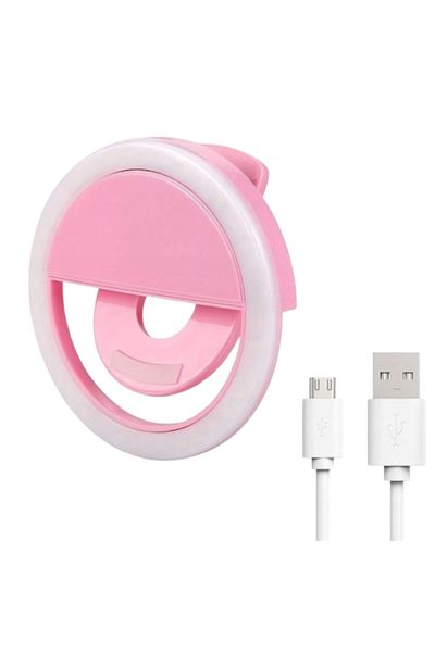 REDz Accessories Led Ring Light For Selfie/video/live, Phone Clip, Rk-12, Pink