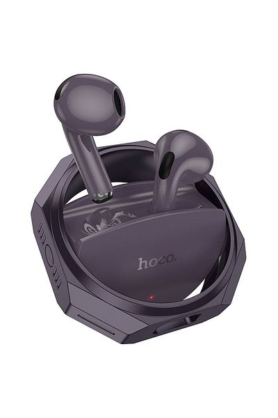 REDz Accessories Căști wireless Hoco EW70, cutie rotativă, TWS, Bluetooth 5.4, negru-violet